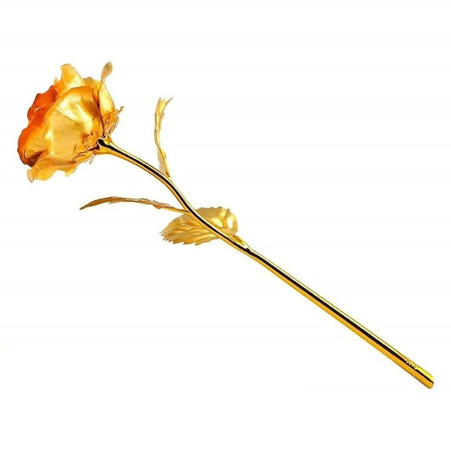 Set of 3 Artificial Golden Roses | 24K Gold Foil Roses for Decoration, Romantic Gift for Valentineâ€™s Day, Anniversary, Birthday, Home Decor | Elegant Forever Rose Gift for Wife, Girlfriend, Mother