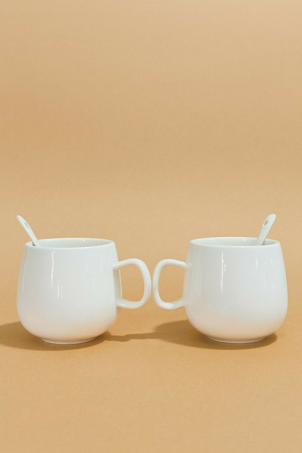 Teddy Bear Couple Ceramic Mug Set with Spoons â€“ Gift for Couples