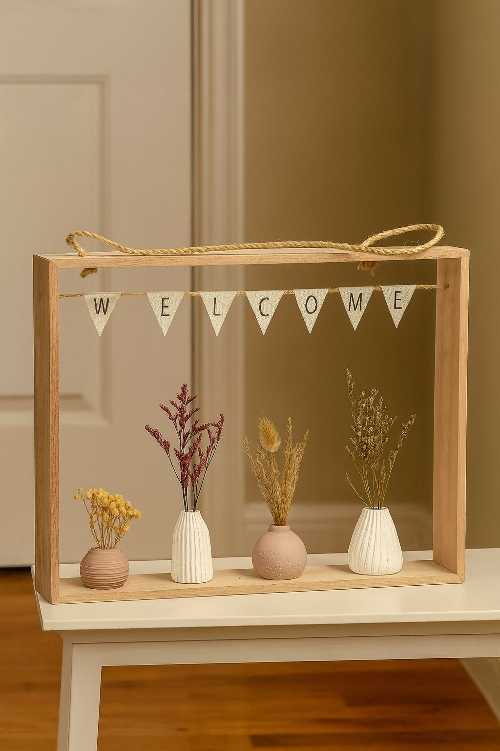 Decorative Ceramic Vases with Artificial Dried Flowers  for Home