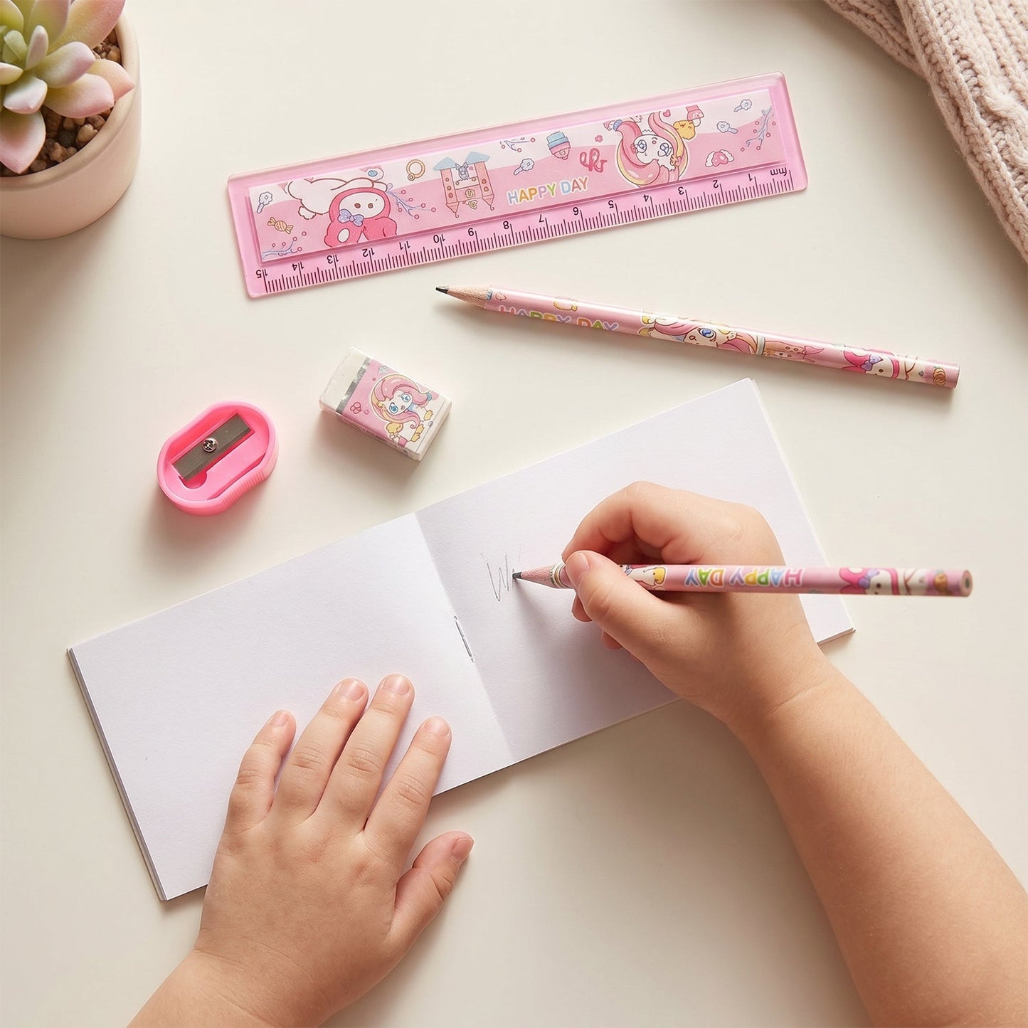 Cartoon Stationery Gift Set - Cute Unicorn Design