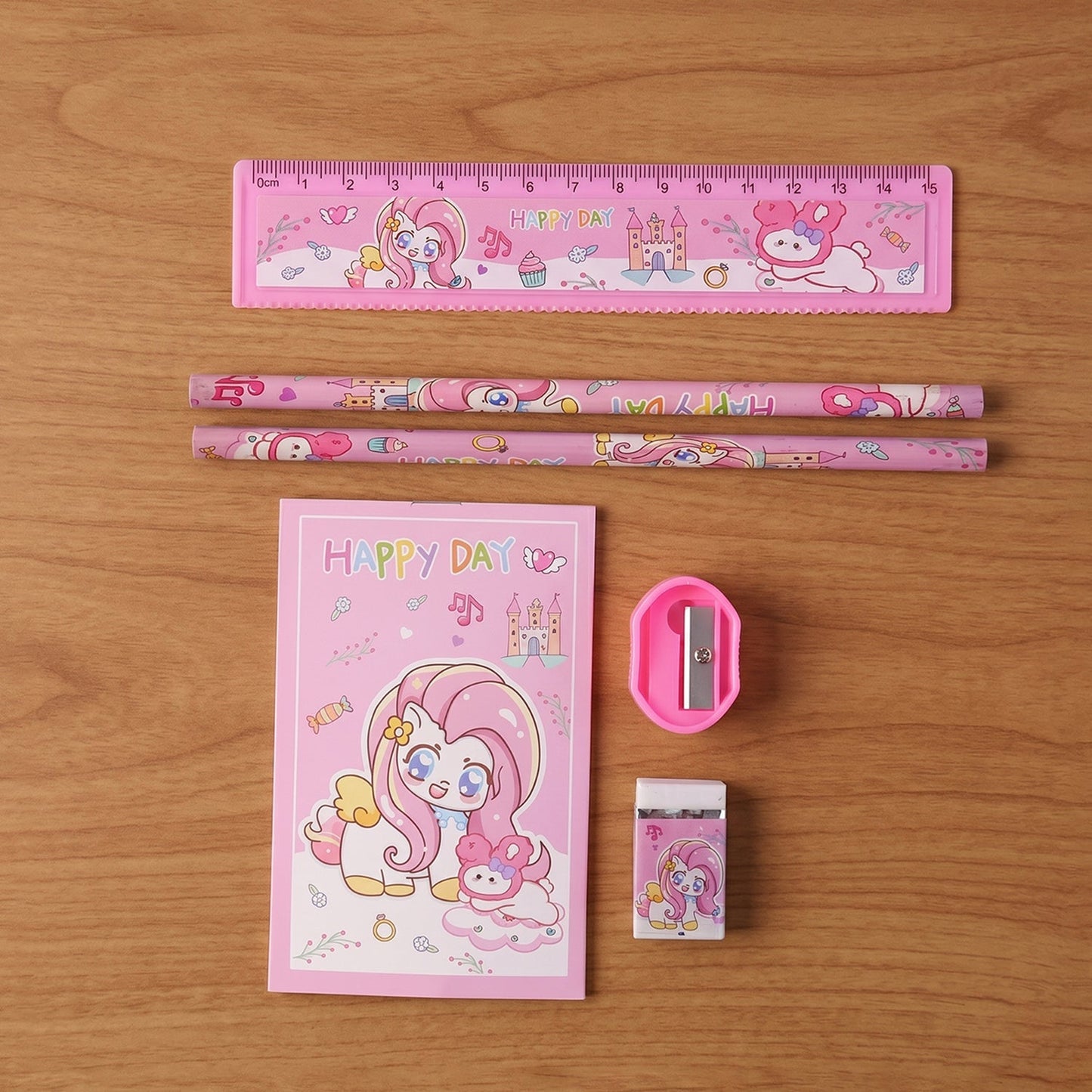 Cartoon Stationery Gift Set - Cute Unicorn Design