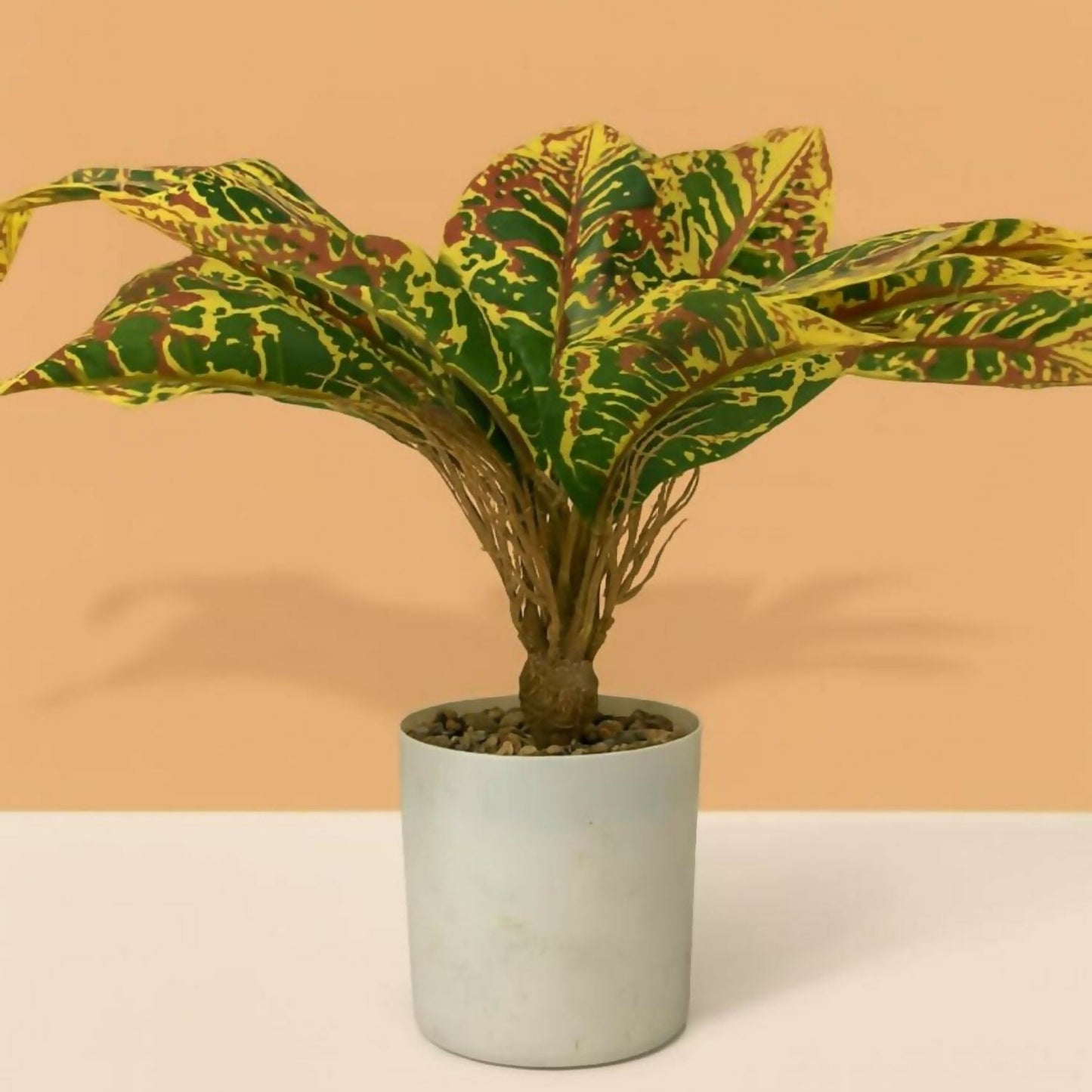 Artificial Decorative Leaf Plant with Pot for Home & Office Table DÃ©cor