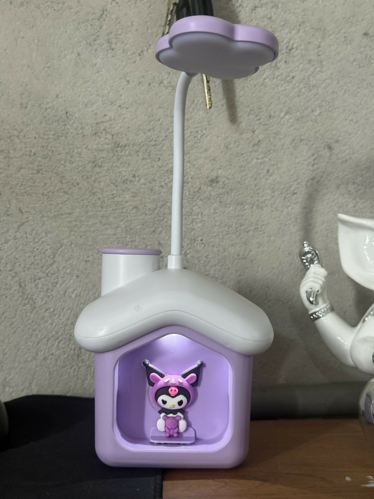 Cute House Desk Lamp with Piggy Bank Coin Saving Light