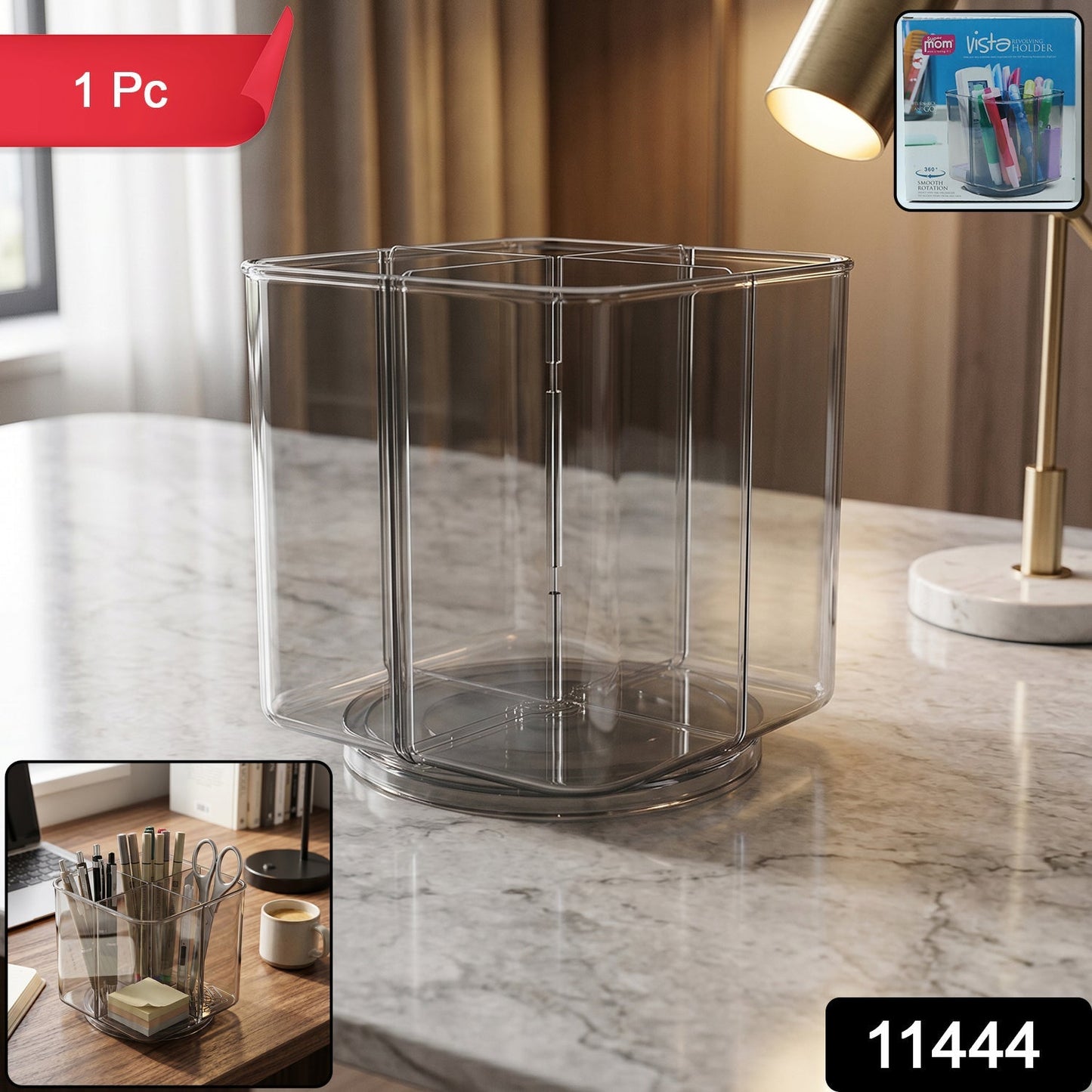Supermom Vista Revolving Holder 360° Rotating Pen Stand (1 Pc)