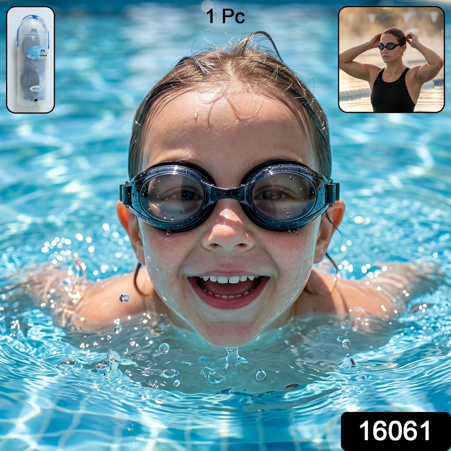Kids Anti-Fog Swimming Goggles Comfortable Fit (1 Pc)