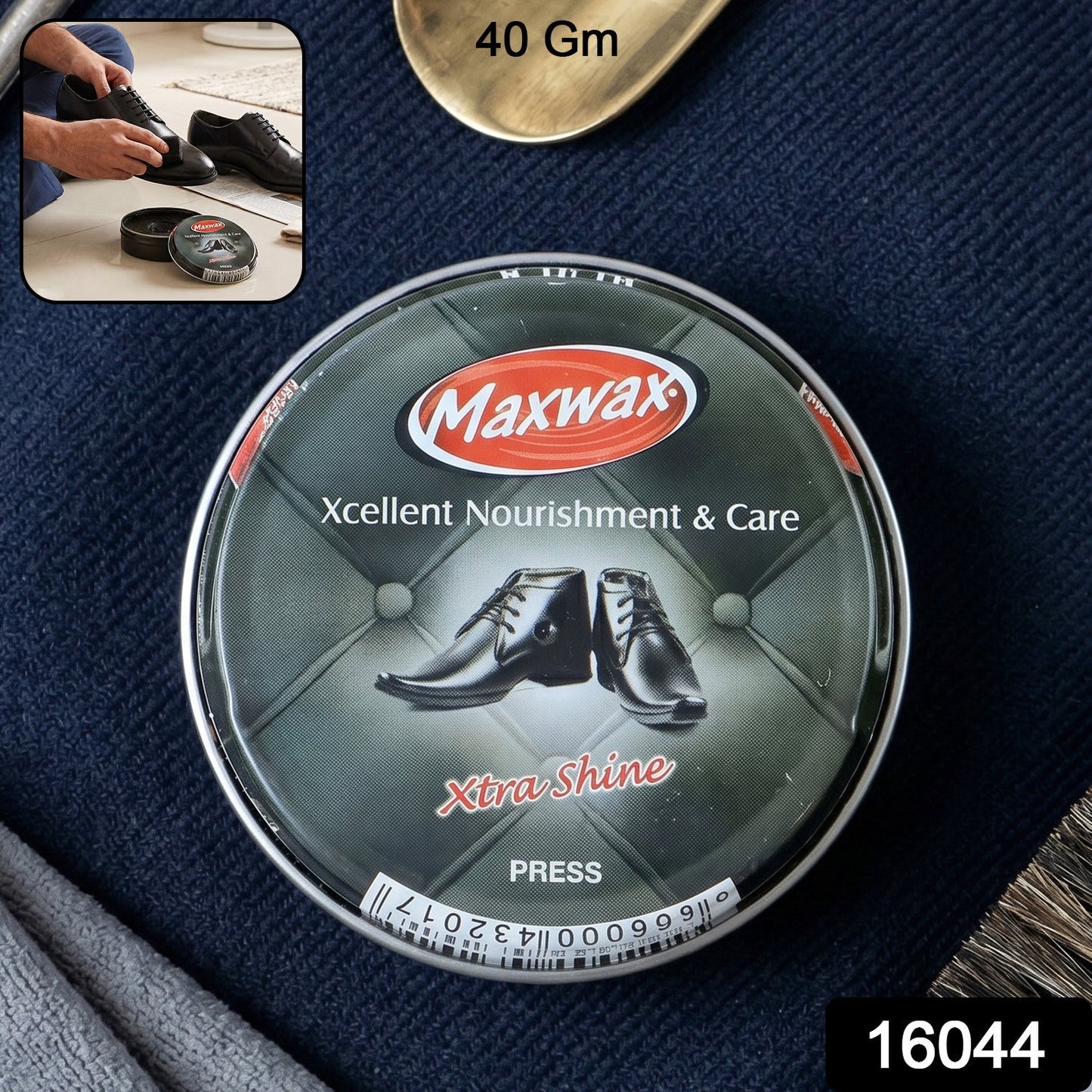 Maxwax Black Shoe Polish Cream (1 Pc, 40 Gm)
