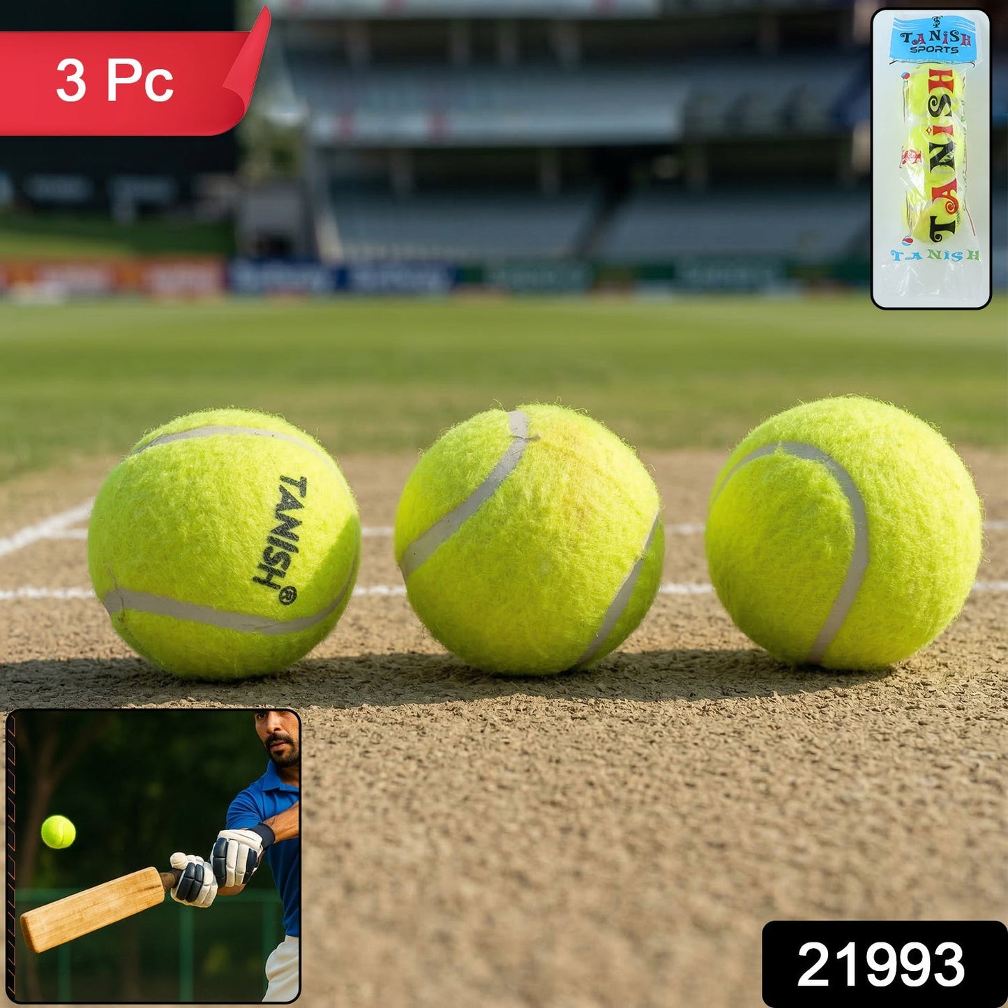 Premium-Quality Tennis Ball Set (3 Pc Set)
