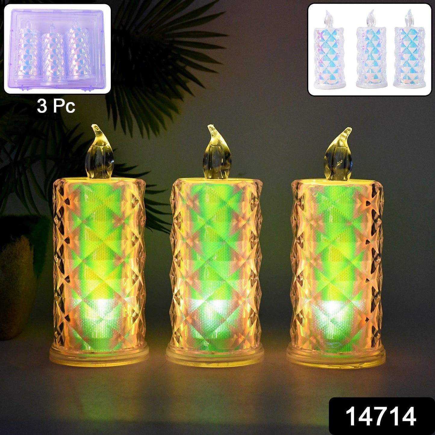 LED Flameless Decorative Candle Lights (3 Pc / Set)