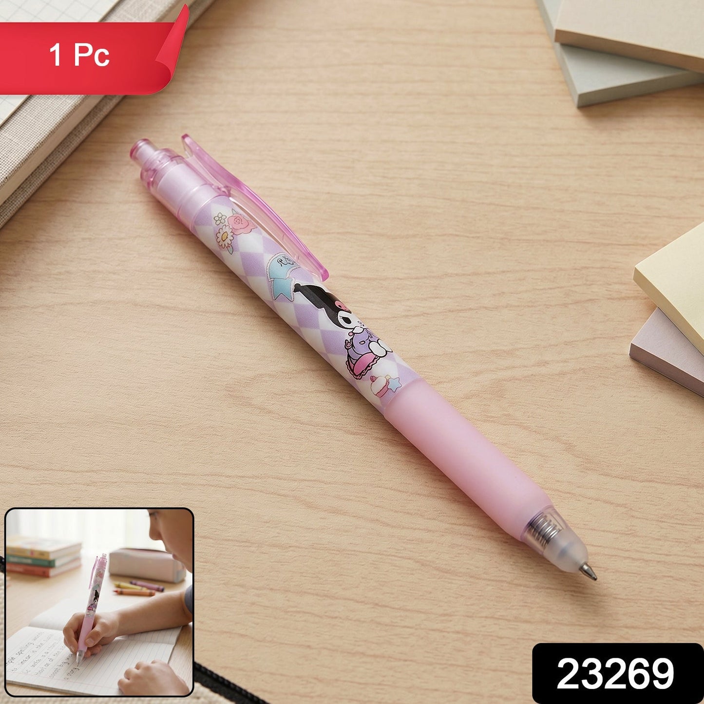 Cute Erasable Pen with Mix Colors, 1 Pc, Perfect for Kids
