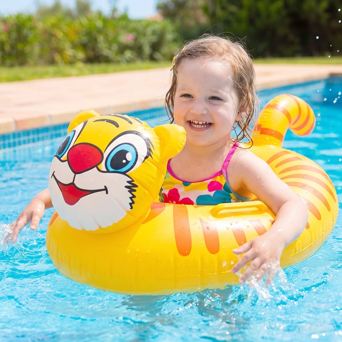 Inflatable Kids Swimming Ring Cartoon Animal Shape Swim Tube (1 Pc, Mix Design)