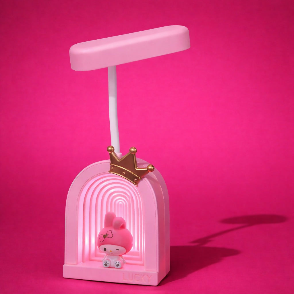 Cute Princess LED Desk Lamp with Soft Light & Decorative Night Light