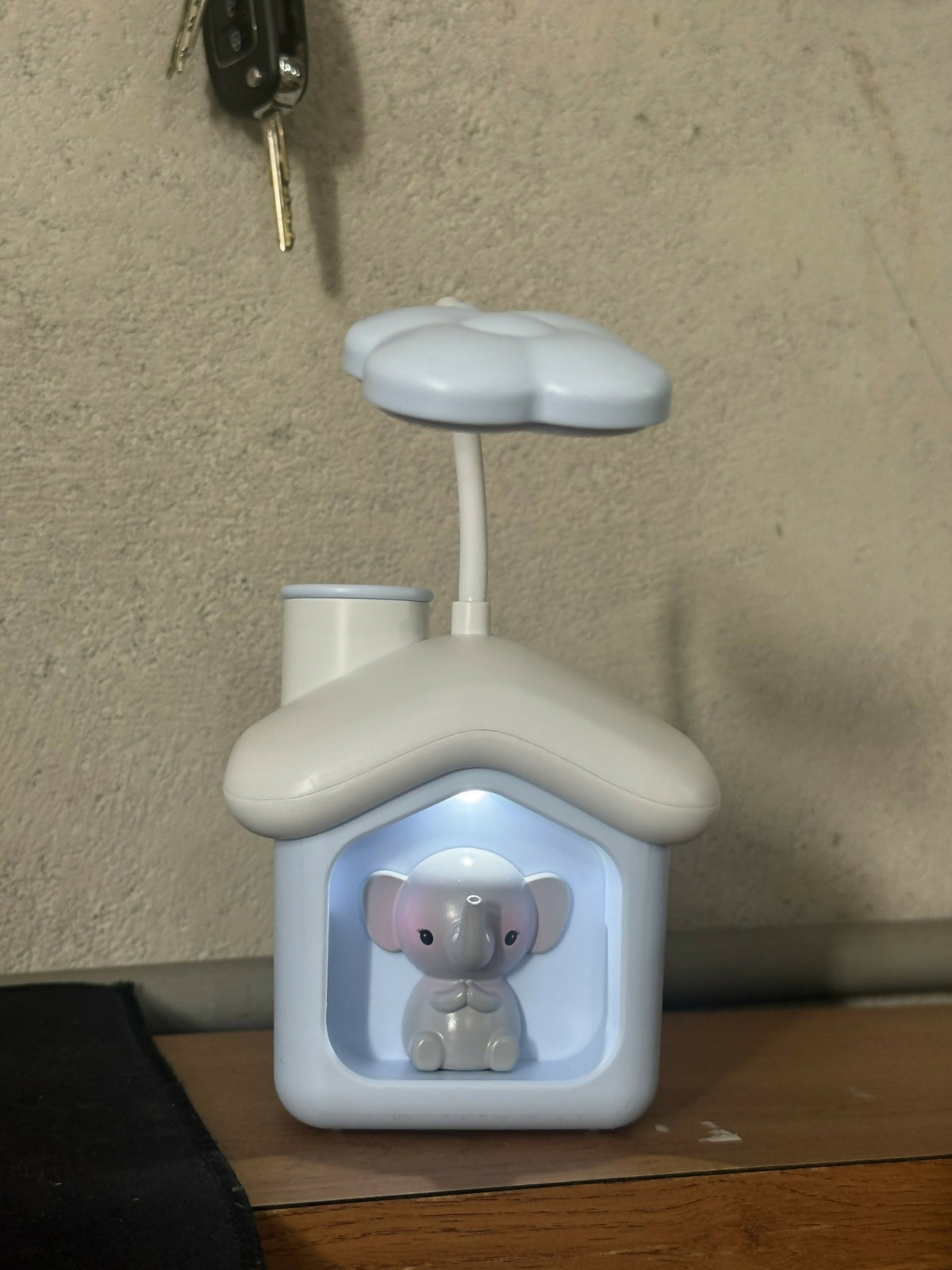 Elephant House LED Desk Lamp with Piggy Bank Coin Saver