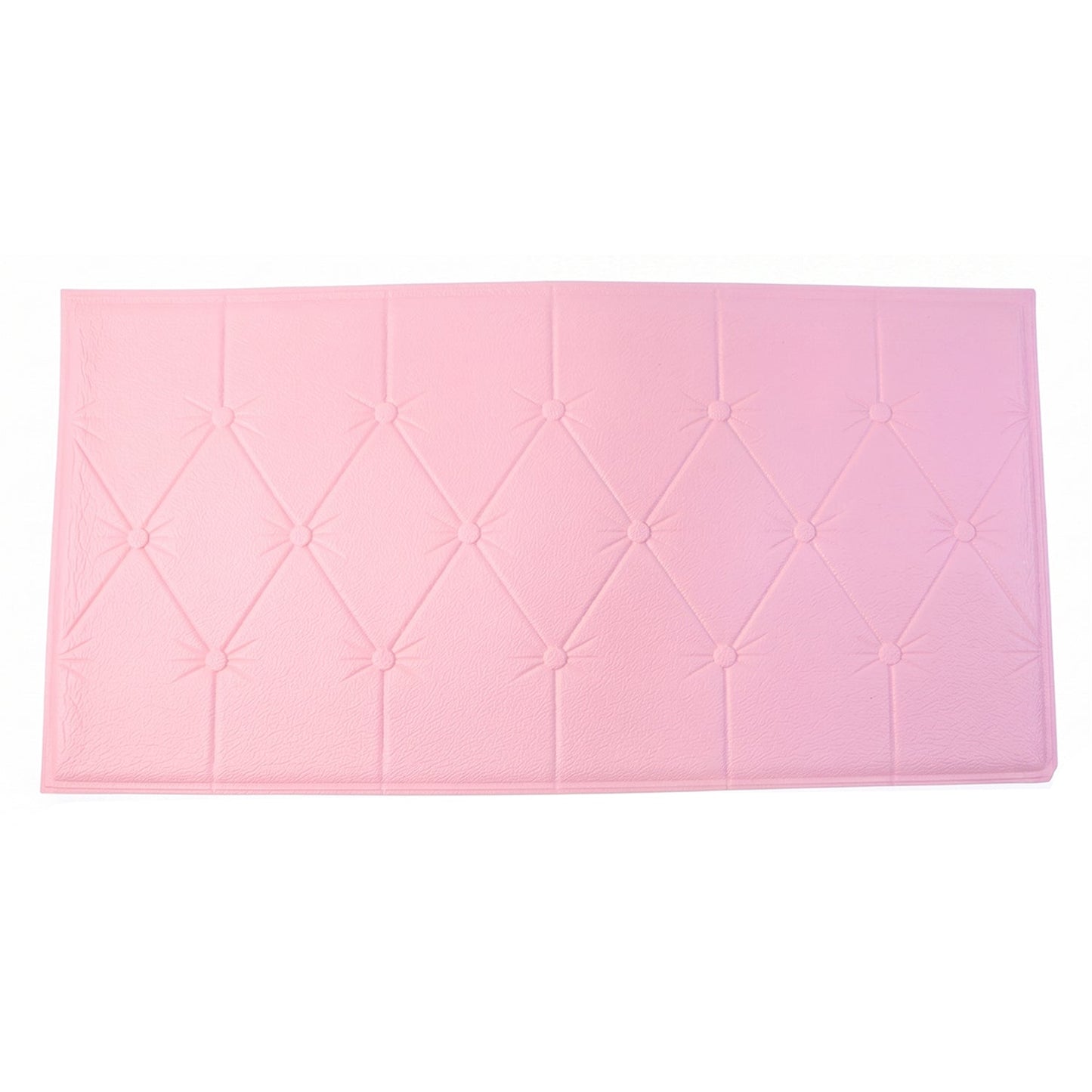 Self Adhesive 3D Foam Wall Panel Cushion Wallpaper (1 Pc, Pink, 69x35 Cm)