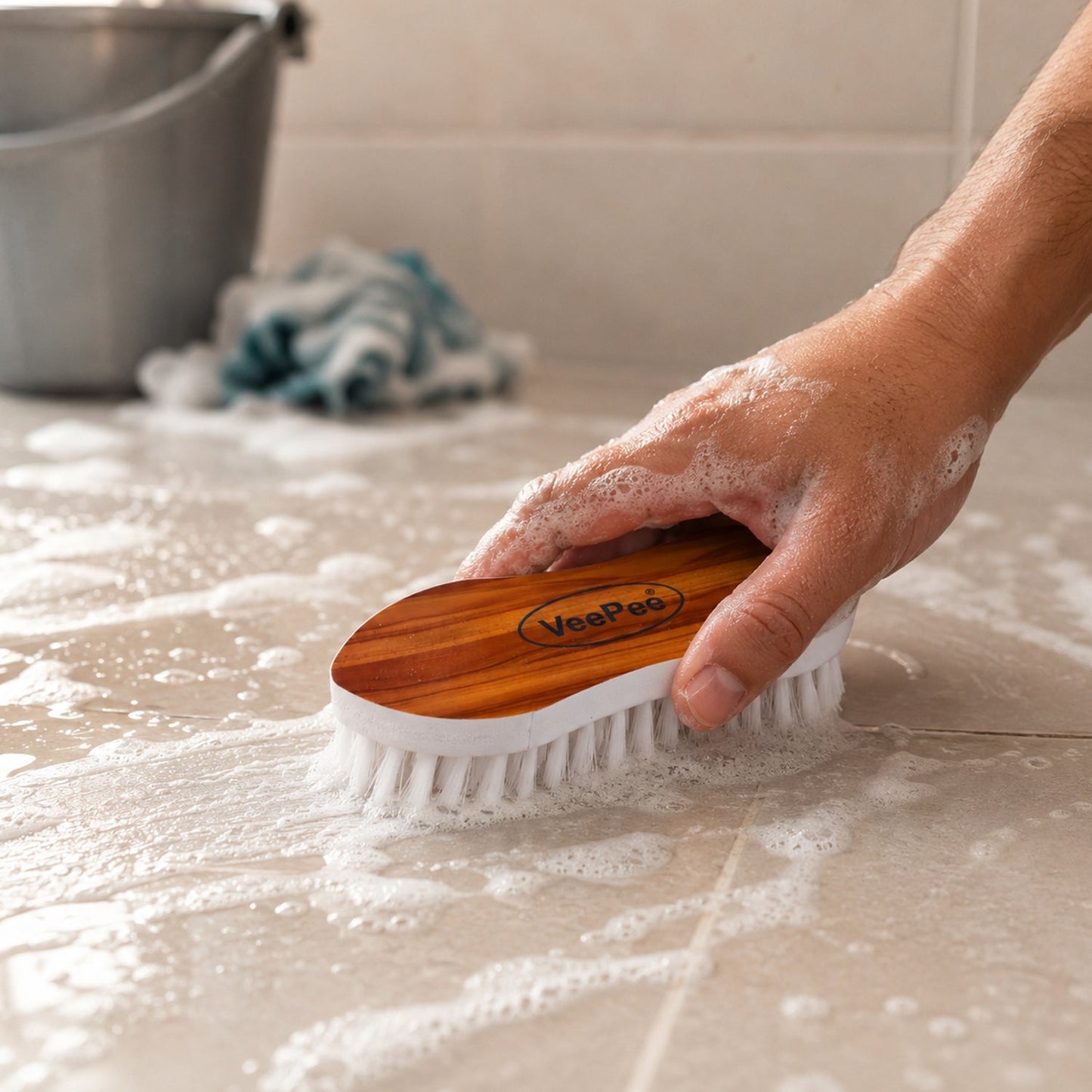 VeePee Ergonomic Cloth Washing Brush (1 Pc)