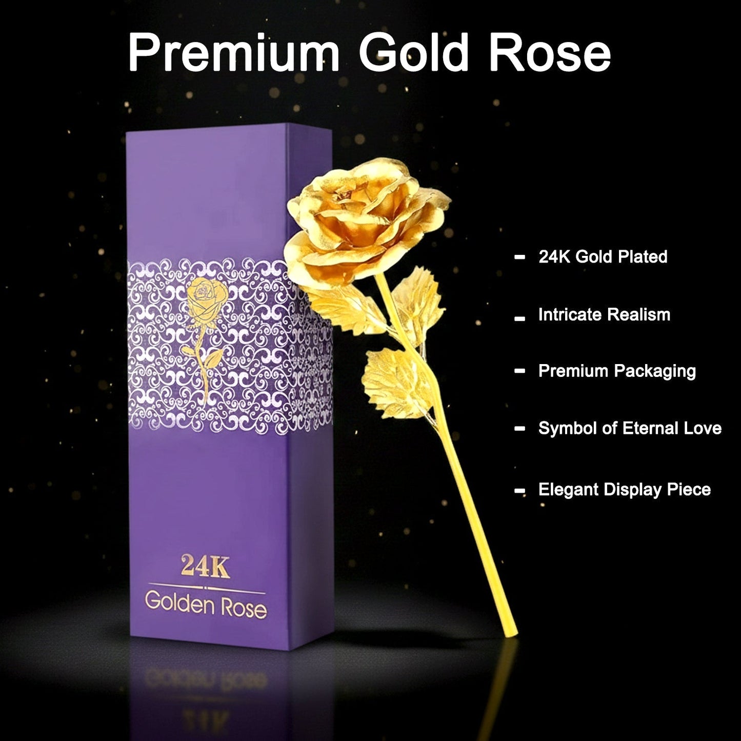 Artificial Golden Rose, Valentineâ€™s Day, Special Occasions