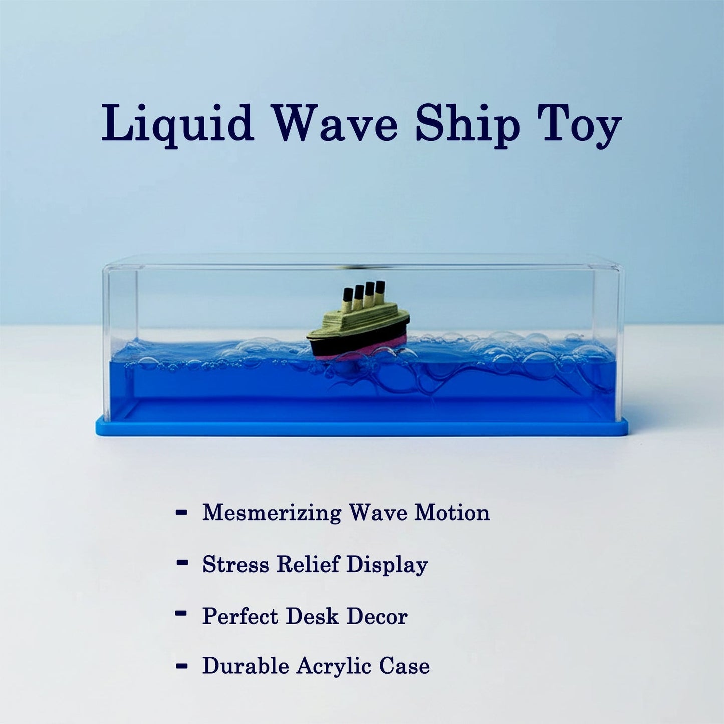 Liquid Wave Ship Motion Toy for Desk Stress Relief & Office Decoration