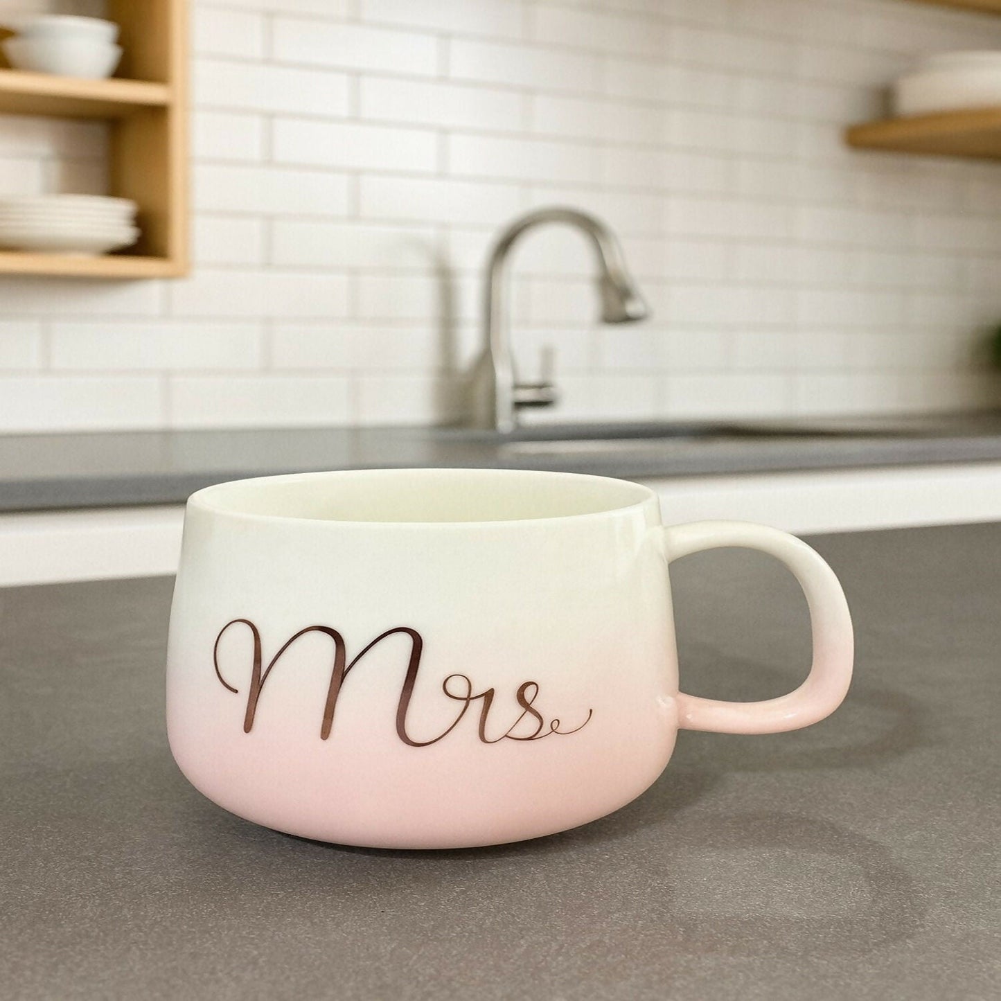 Mrs Gradient Pink Ceramic Mug | Elegant Ombre Tea & Coffee Cup for Women | Stylish Mrs Print Mug for Wife, Girlfriend, Sister & Mom | Premium Matte Finish Designer Mug | Perfect Gift for Anniversary, Birthday, Valentineâ€™s & Daily Use