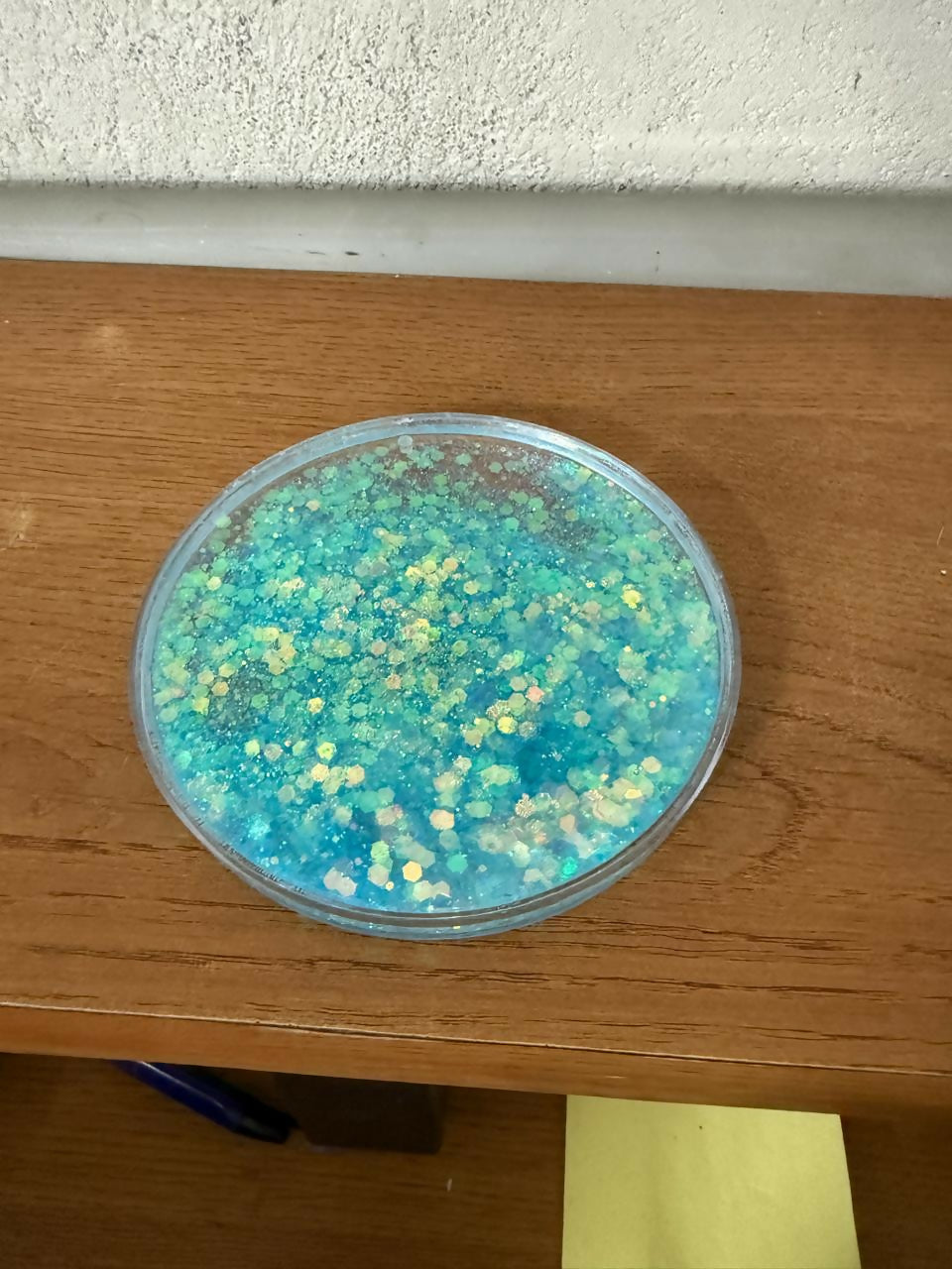 Glitter Resin Tea Coaster Round Sparkle Cup Coaster for Table Decor (MUG NOT INCLUDED)