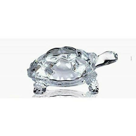 Crystal Turtle Decorative tray Crystal Tortoise Glass Kachua with Beautiful Bowl Plate Fengshui Vastu Set for Good Luck Feng Shui Turtle Best Gift for Office Showcase Showpiece and Home DÃ©cor