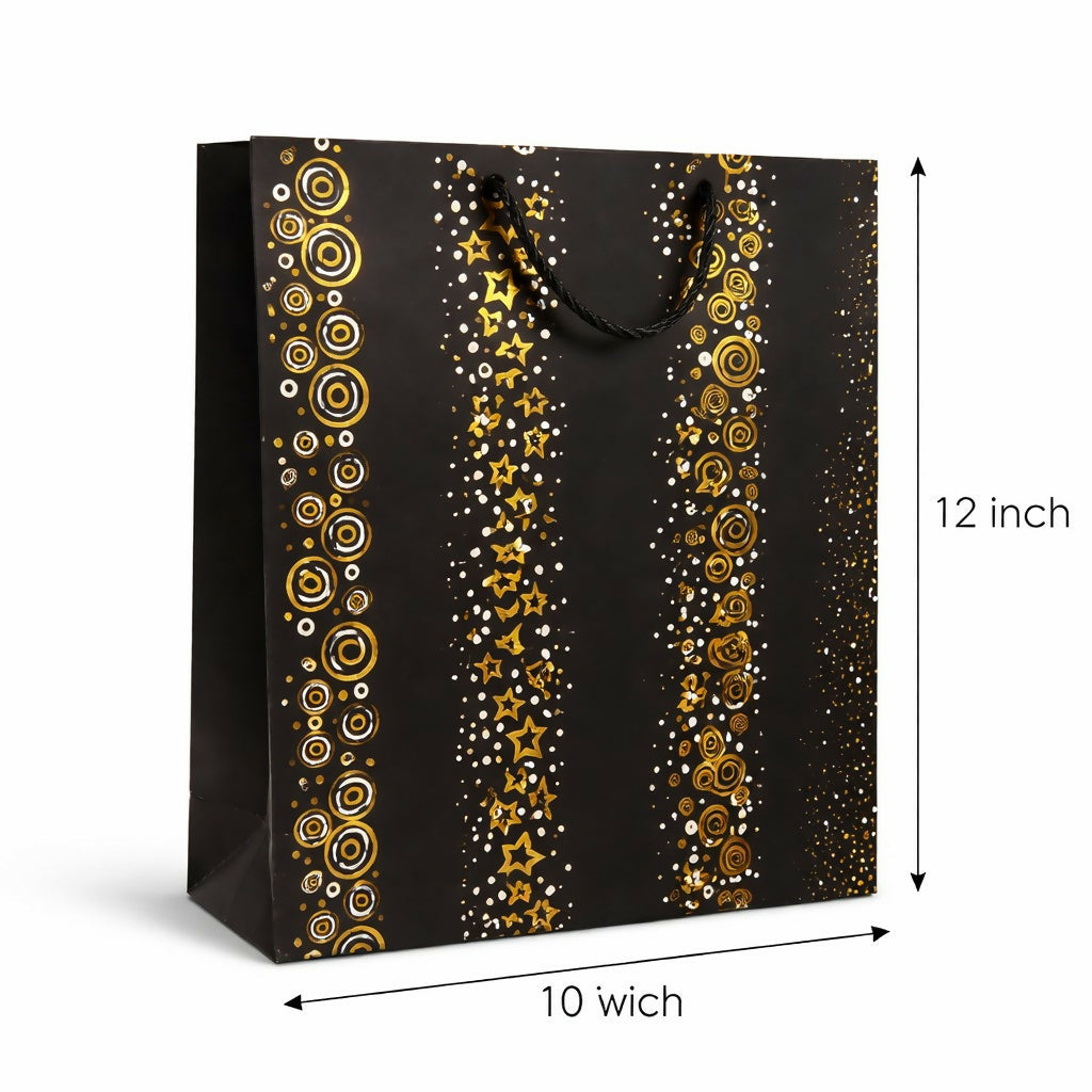 Premium Gold Designer Gift Bag with Handle Paper Carry Bag