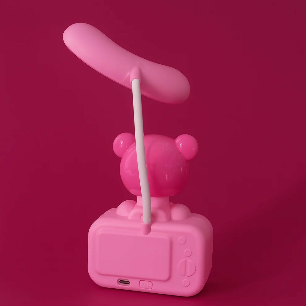 Cute Bear LED Desk Lamp with Pen Holder for Kids Study Table