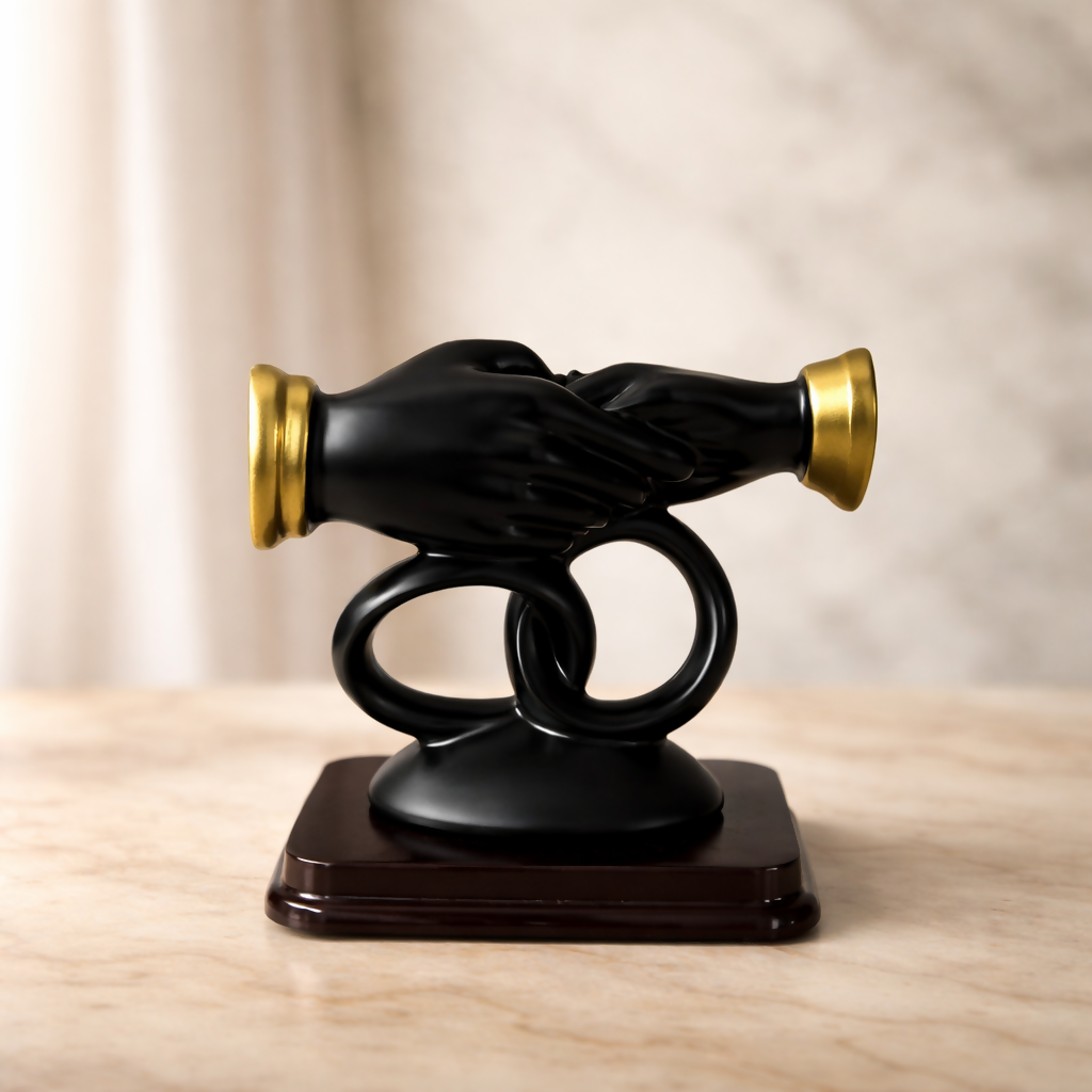 Decorative Couple Hands Showpiece with Stand for Home DÃ©cor