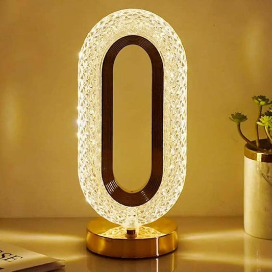 Luxury Crystal Touch Lamp ,Acrylic Diamond Pattern Night Lamp (Warm, Natural & Cool Light)
