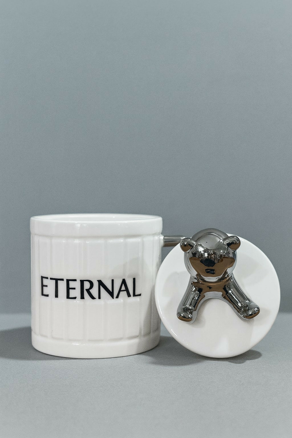 Ceramic Mug with 3D Bear Lid & Metallic Handle â€“ Cute Gift Cup