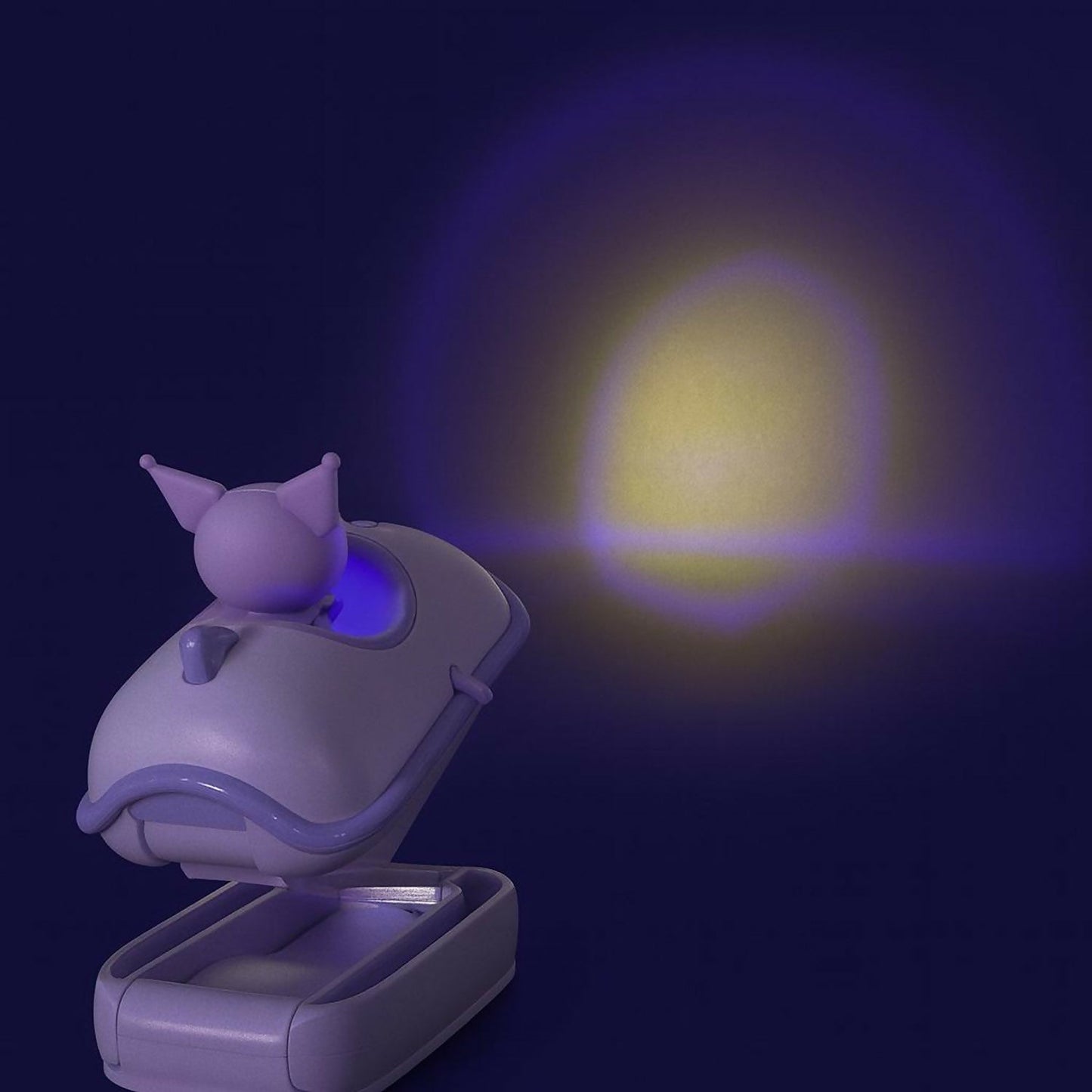 purple Mini Folding LED Night Light Cute Cartoon Desk Lamp for Kids & Bedside
